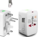 rts 224+ Countries Supported 2024 Universal Travel Adapter Plug International All in One Worldwide Universal Travel Adapters Compatible with Smart Phone,Laptop,Mobile,Camera,Tablet,White - Image 2