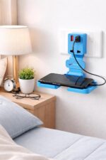 12W Dual USB Port 5V/2.4A Multipurpose Wall Fast Charger with Shelf and Safe Phone Stand - Image 2