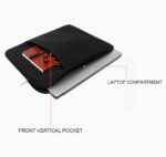 Dyazo 14-14.1 Inch Slim Laptop Sleeve | Water-Resistant & Protective Carrying Case with Front Pocket | Laptop Bag Compatible for MacBook, HP, Dell, Lenovo, Acer, Asus and Other Notebooks (Black) - Image 4