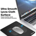 Sounce Mouse Pad Speed Type Mouse Pad with Antifray Stitched Embroidery Edges, Non-Slip Rubber Base Mousepad for Laptop PC (260mm x 210mm x 2mm) (Black) - Image 3