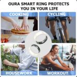 Smart Ring with LED Display Screen,Sleep&Fitness Tracking Wearable for Women/Men,Accurate Monitoring of Pedometer, Heart Rate,Blood Oxygen (Smart Ring Cover, Smart Ring Cover, Small) - Image 5