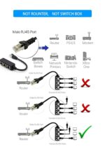 RJ45 Ethernet Splitter Cable, RJ45 Y Splitter Adapter 1 to 3 Port Ethernet Switch Adapter Cable for CAT 5 / CAT 6 LAN Socket Connector Cat5 Cat6 Cable - Image 4