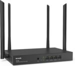 Tenda W18E AC1200 Gigabit Enterprise Wireless Dual_Band Router, 300 Square Meters, 867Mbps/300Mbps, 50 Users, Gigabit Port, 4xAntenna, Remote Domain Maintenance (Black) - Image 3