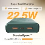 Ambrane 27000mAh Powerbank, 20 W Fast Charging, Triple Output (2 USB & 1 Type C), PD, Quick Charge for iPhone, Android & Other Devices, Made in India + Type C Cable (Stylo Pro 27K, Green) - Image 3