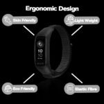 Sounce Nylon Sport Band Adjustable Replacement Strap for OnePlus Smart Band & Oppo Smart Band – Breathable, Anti-Lost Double Lock Security and Comfortable Fit for Men and Women, Black - Image 4