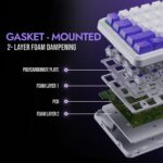 Kreo Hive 65 RGB Anti-ghosting Gaming Keyboard | Wired Mechanical Keyboard with RGB Backlight | 5 Pin Hot-Swap | Detachable USB C Cable (White) - Image 4