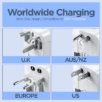 UNIGEN Universal Travel Charger Adapter with Surge Protector | 125V 6A | All-in-One Worldwide Plug for US, UK, EU, AUS | Portable Wall Charger for Phones, Tablets & Laptops - Image 5