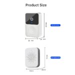 AUSHA Smart Wireless Video Doorbell with HD Camera, PIR Motion Detection, IR Night Vision, Two-Way Audio, Indoor Chime, Works with Tuya Smart/Smart Life App, WiFi Doorbell for Home Security - Image 3