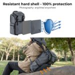 K&F Concept Camera Backpack, Hard Shell Camera Bag, Large Capacity Photography Backpack with 15.6" Laptop Compartment & Tripod Holder & Rain Cover, Bags for DSLR SLR Cameras and Accessories, Grey - Image 4