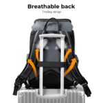 K&F Concept Camera Backpack, Hard Shell Camera Bag, Large Capacity Photography Backpack with 15.6" Laptop Compartment & Tripod Holder & Rain Cover, Bags for DSLR SLR Cameras and Accessories, Grey - Image 6