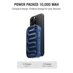 DailyObjects Loop Qi2 Certified 10000 Mah Mag-Safe Compatible Aluminium Wireless Power Bank|Fast Charging| Compatible with Samsung/OnePlus/iPhone 12/13/14/15/16/Pro Max | Pocket Size - Blue - Image 3