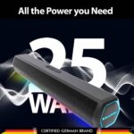 Blaupunkt Newly Launched SBA20 Pro 25W Bluetooth Soundbar with 2000mAh Battery I RGB Lights I Honeycomb Design I AUX, Bluetooth, USB & TWS I BT Speaker for TV, Mobile, PC, Laptops - Image 3