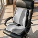 Coccyx Seat Cushion & Back Support Cushion for Office Chair Combo – Memory Foam Chair Pad & Lumbar Support for Tailbone, Sciatica & Back Pain Relief, Office, Car & Home Use (Grey) - Image 4