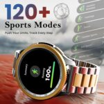 GOBOULT Newly Launched Pyro Smartwatch 1.43''AMOLED Screen, BT Calling 5.3,600Nits Brightness, IP68,150+Watchfaces,120+Sports Modes, AI Voice Assistant, SpO2 Monitoring (Platinum Gold) - Image 6