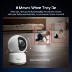Qubo Smart 360° 3MP Model 2.0 [2K] Wi-Fi Security Camera by Hero Group | Indoor CCTV Cam for Home | AI Person Detection | Auto-Alarm (Baby Monitor) - Image 4