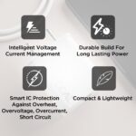 Boat WCDV 22.5W Dual Port Fast Charger, Overheat/Overcharge Protection, Auto Detection for Samsung, Xiaomi & Android Users with Type C to Type C Cable (White) - Image 3