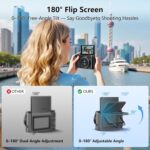 8K Digital Camera, 88MP Vlogging Camera for YouTube/Photography with 3" 180° Flip Screen, Fill Light, WiFi, Filters, Beauty Features Includes 32GB SD Card & 2 Batteries - Image 3
