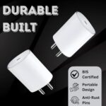 Sakit® Original 45W Fast Charger Adapter for Nothing Phone 3A/3A Pro/2A/2A Plus, Nothing Phone 3/2/1, CMF Phone 1/2 Pro | PPS PD 3.0 Type-C Wall Adapter | White - Image 3