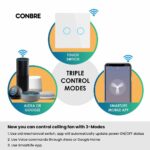 CONBRE SW2 Wi-Fi Smart Modular 2 Gang Touch Switch for Home automation | Suitable for upto 1.5 ton AC, gyser & 16A switch socket etc | Compatible with Alexa, google Assistance & Siri (White) - Image 4