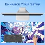 BESTOR Anime Extended Gaming Mouse pad with Anti-fray Stitching, Waterproof Surface & Non-Slip Rubber Base Gaming Mouse Mat for Laptop (60cmx34cm) - Image 5