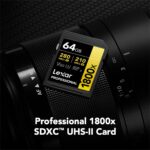 Lexar Gold Series Professional 1800x 64GB UHS-II U3 SDXC Memory Card - Image 3