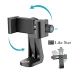 360° Degree Mobile Phone Holder with Universal 1/4 Screw Adjustable Clamp Mobile Tripod Mount Adapter Compatible with Smartphones & TripodsnSelfie Stick (Black) - Image 4