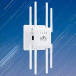 WiFi Extender Signal Booster, Long Range Wireless Internet Repeater for Home Cover up to 10,000 Sq.ft, WiFi Router Extender with Ethernet Port, 1-Tap Setup Signal Amplifier - Image 3