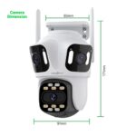 Active Pixel A9 4+4+4MP Triple Lens WiFi Outdoor Security Camera | 8 LED Full-Color Night Vision | 360° PTZ | Motion Tracking | Human Detection | Two-Way Audio | Waterproof CCTV for Home & Office - A9 - Image 4