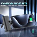 MOOSH Nano Power Bank with Built-in USB-C Connector, 5,000mAh Portable Charger 20W, with Digital Display, Safety Protection for iPhone 16/15 Series, Samsung and More - Image 5