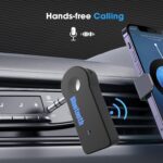Sounce Bluetooth Receiver/Hands-Free Car Kit, Portable 3.5mm Bluetooth Aux Adapter Wireless Music Streaming for Home, Car Audio System, Headphone, Speaker (Bluetooth 4.2, A2DP, 40 FT Range) - Image 3