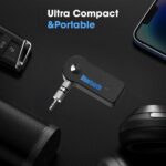 Sounce Bluetooth Receiver/Hands-Free Car Kit, Portable 3.5mm Bluetooth Aux Adapter Wireless Music Streaming for Home, Car Audio System, Headphone, Speaker (Bluetooth 4.2, A2DP, 40 FT Range) - Image 4