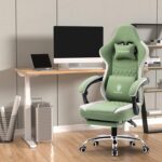 Dowinx Multi-Functional Ergonomic Gaming & Computer Chair – Cooling Gel Pad, Breathable Fabric, Massage Cushion Adjustable Neck & Lumbar Pillow for Back Support & Footrest, Home & Office Chair - Image 3