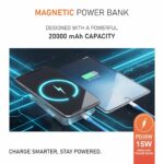 Muvtech Tank Magnetic Wireless Power Bank 20000mAh 35W Fast Wired Charging, Compatible with MagSafe iPhone 17, 16,15,14,13,12, Samsung, OnePlus, Google & Laptops | Metal Body | BIS Certified - Image 4