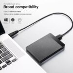 500GB Ultra Slim Portable External Hard Drive - 2-in-1 Type C & USB 3.0, Compatible with PC, Mac, Laptop, PS4, Xbox, iPad, Tablet, Mobile (Black)(500 GB) - Image 3