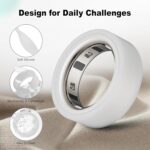 2 Pcs Fitness Ring Cover Elastic Shell Ring Cover·Smart Ring for Men Coverfor Scratch Resistant and Drop Resistant Suitable for Both Boys and Girls(Black*1+whiler*1, S for 4/5/6/7/8/9/10) - Image 3