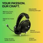 HyperX Cloud Stinger 2 Greatness Refined, Lightweight Wired Over Ear Headset with mic, Swivel-to-Mute Function, 50mm Drivers, PC Compatible - Black (519T1AA) - Image 6