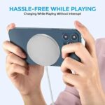 Magnetic Wireless Charger Compatible with MagSafe, USB-C Cable, White, Fast Charging Pad - Image 3