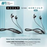 GOBOULT FXCharge Bluetooth Earphone with 32H Playtime, Dual Pairing Neckband, Zen™ ENC Mic, Type-C Fast Charging (5Mins=7.5Hrs), 14.2mm Bass Driver IPX5 Silicone Neck Band(Black) - Image 3