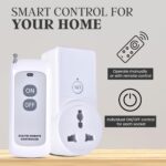 Blackt Electrotech BT16H | 3-Pin Wireless RF Remote Control Power Outlet Switch Socket | 230V 10A Plug with 1 Remote | 100m Range | for Light, Fan, TV & Appliances (1 Socket + 1 Remote) - Image 3