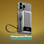 Stuffcool Nemo 10000mAh Compact Magnetic Wireless Charging Power Bank up to 15W for iPhone 20W Built-in Type-C Cable 22.5W USB-A Fast Charging Digital Display BIS CE RoHS Made in India - Image 5