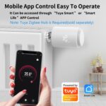 Smart Thermostat Radiator Valve: Programmable Thermostatic Valve, Zigbee Thermostat for Temperature Adjustment, App Control, Tuya Zigbee Hub Required, Compatible with Alexa, Google Home (Black) - Image 3