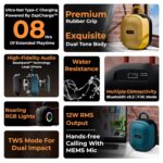 TRIGGR Roar 12 Portable BT, V5.3, FM Mode, Rubber Finish, 8 Hr Playtime 12 W Bluetooth Speaker (Midnight Sun, Mono Channel) - Image 3