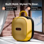 TRIGGR Roar 12 Portable BT, V5.3, FM Mode, Rubber Finish, 8 Hr Playtime 12 W Bluetooth Speaker (Midnight Sun, Mono Channel) - Image 4