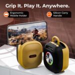TRIGGR Roar 12 Portable BT, V5.3, FM Mode, Rubber Finish, 8 Hr Playtime 12 W Bluetooth Speaker (Midnight Sun, Mono Channel) - Image 5