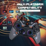 ARcNet Wireless Gaming Controller for PC, Windows 10/11, PS3, Android & IOS | A-170 Gamepad with Hall Effect Joysticks & Triggers, RGB Lighting, Dual Vibration, & Turbo Function (Black) - Image 4