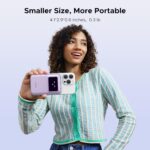 UGREEN Uno Power Bank 5000mAh Magnetic Wireless, 20W Fast Charging Portable Charger with Foldable Stand, TFT Display Compatible with iPhone 15/15 Plus/15 Pro/15 Pro Max/14/13/12 Series, Purple - Image 5