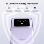 UGREEN Uno Power Bank 5000mAh Magnetic Wireless, 20W Fast Charging Portable Charger with Foldable Stand, TFT Display Compatible with iPhone 15/15 Plus/15 Pro/15 Pro Max/14/13/12 Series, Purple - Image 6