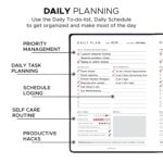 2026 Undated A5 Productivity Journal | 192 Pages – Daily, Weekly & Monthly Planner Kit with Motivational Stickers & Postcards, Black, for Office & Students - Image 4