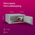Godrej Security SolutionsForte Pro 20 L Home Safe with Optical Biometric Sensor, Auto Freezes, USB Power Backup and Mechanical Override Key (Light Grey) - Image 3
