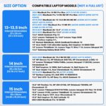Dyazo 15.6 Inch Laptop Sleeve with Charger Pouch | Front Pocket with Handle Water Resistant Sleeve Case | Compatible for MacBook, HP, Dell, Acer, Asus, Microsoft, Samsung and Other Notebooks (Grey) - Image 3